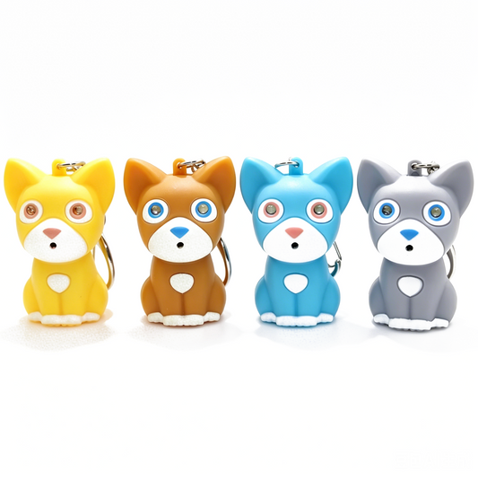 Colorful Kitten LED Keychain
