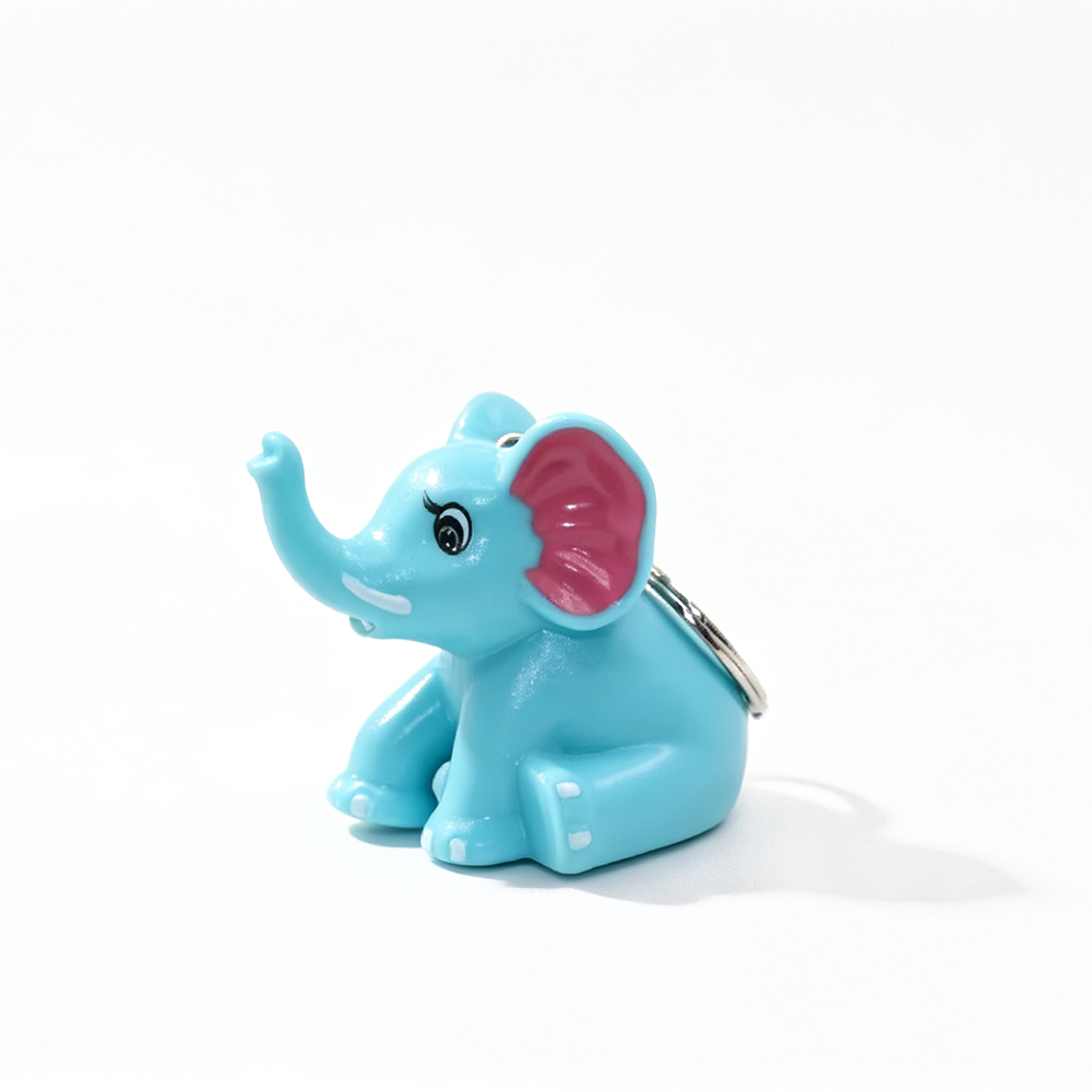Colorful Elephant LED Keychain