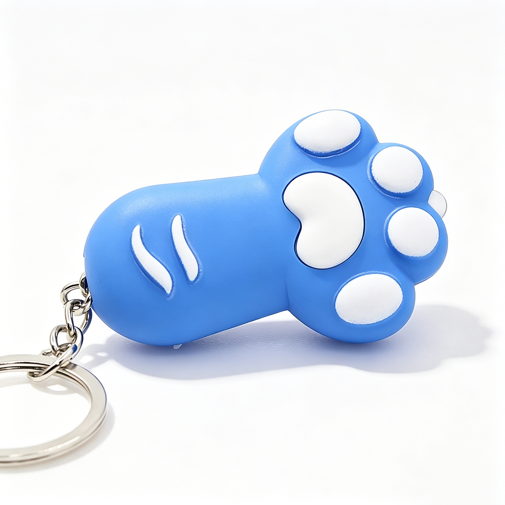 Cat Paw LED Sound Keychain