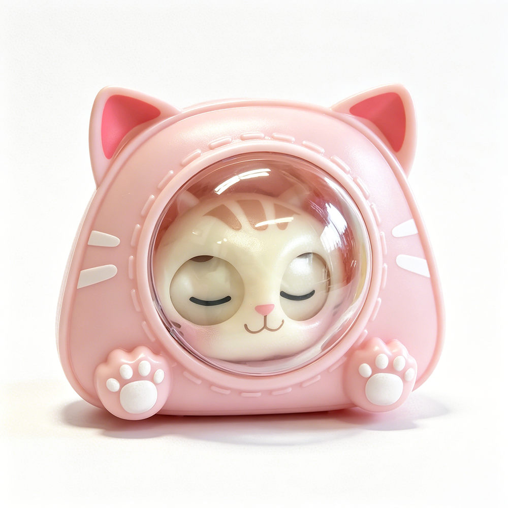 Eye-changing cat sound keychain
