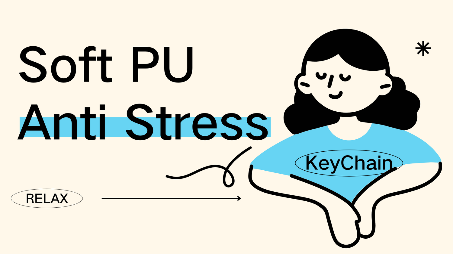 Soft PU Anti Stress KeyChain