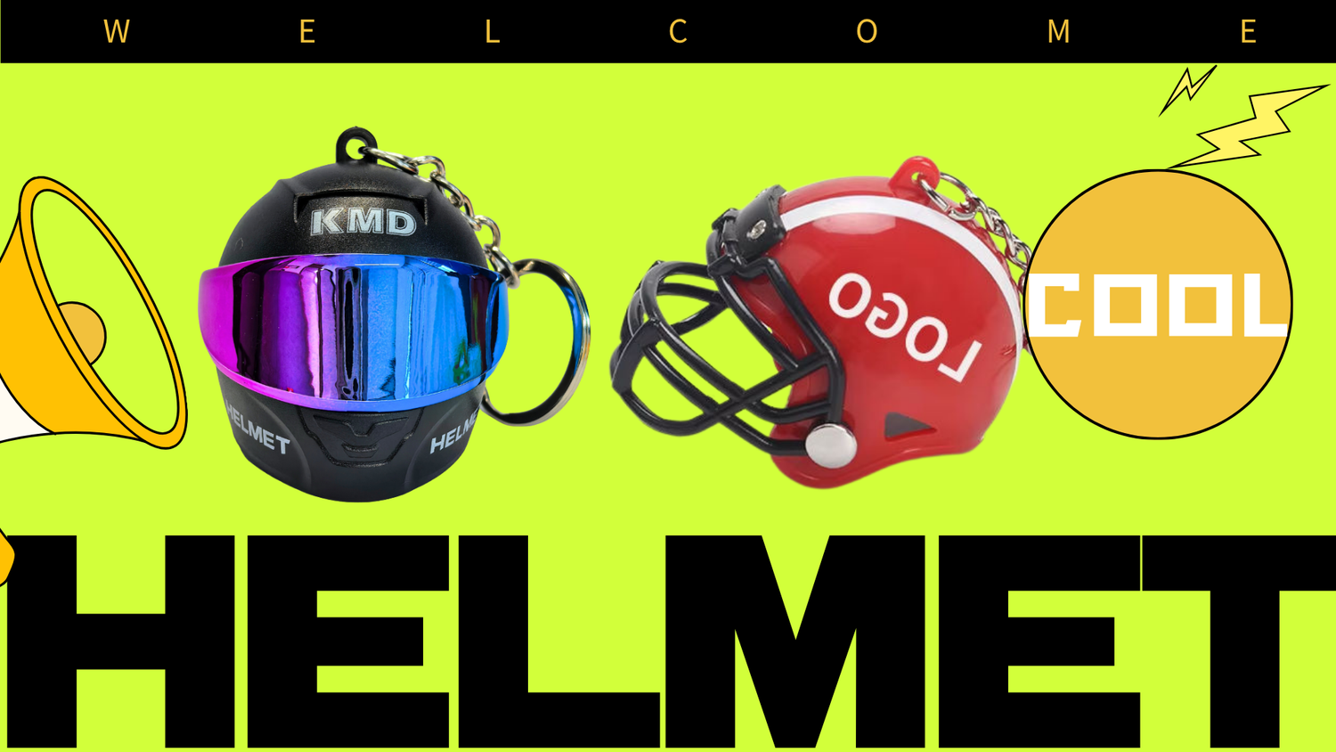 Helmet keychain