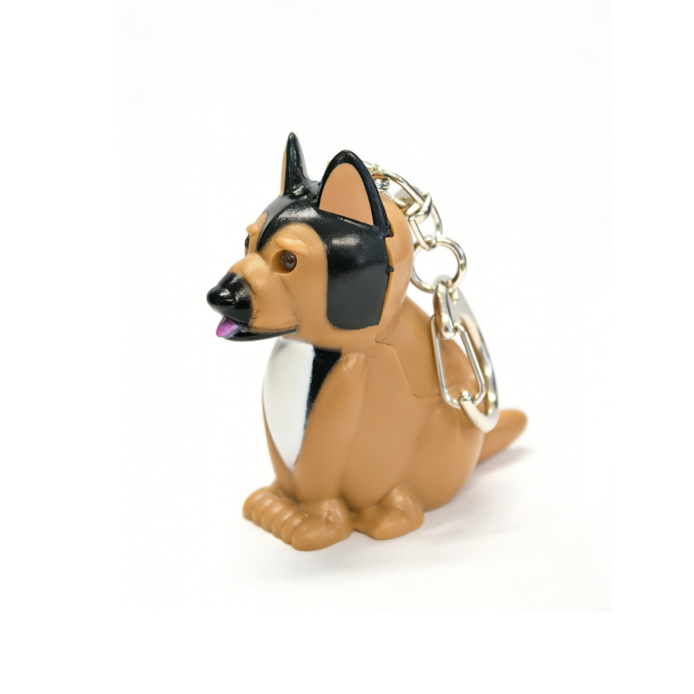 Sound & Light Dog Keychain