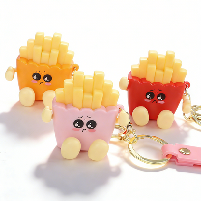Crying French Fries Keychain