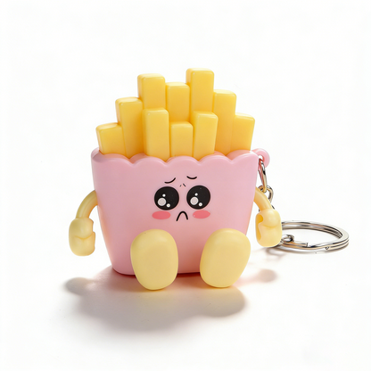 Crying French Fries Keychain