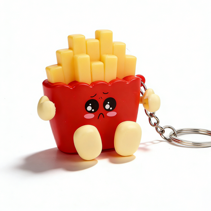 Crying French Fries Keychain