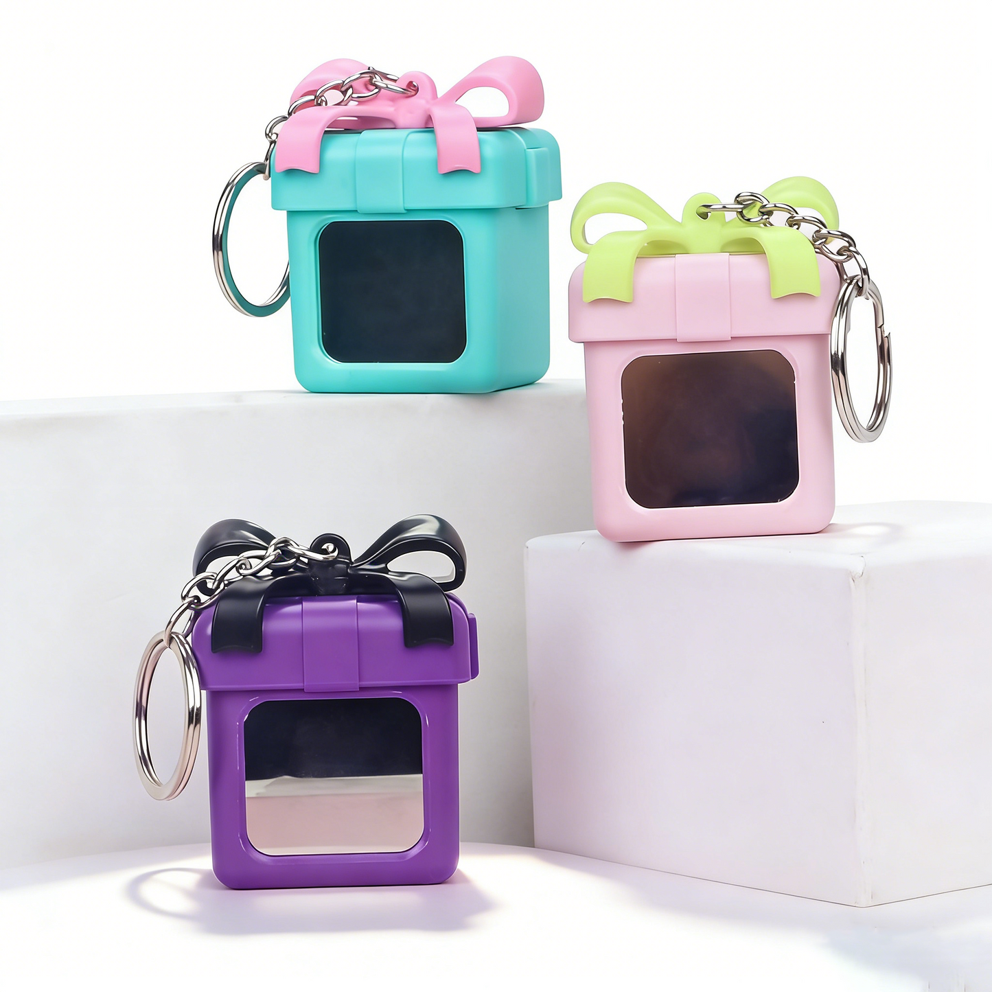 Mirror Gift Box Keychain