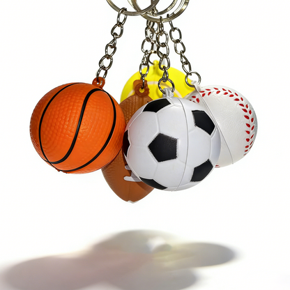 Sports Ball Stress Relief Keychain