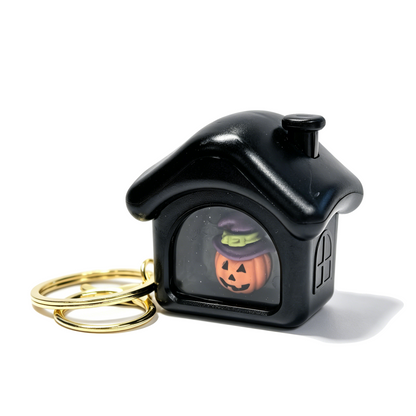 Halloween Glow House Keychain