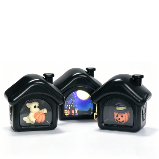 Halloween Glow House Keychain