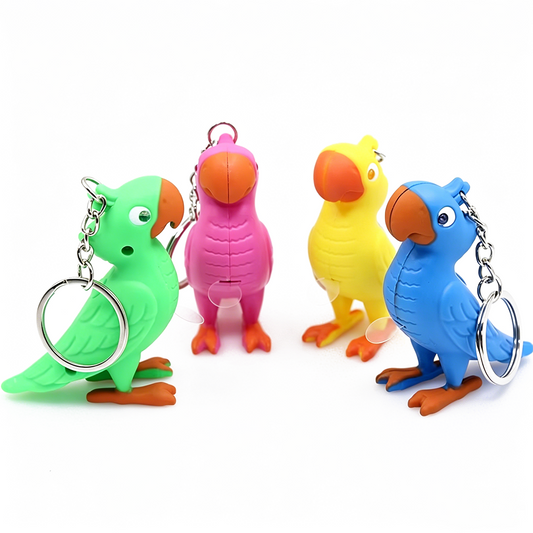 Colorful Bird LED Light Up Keychain
