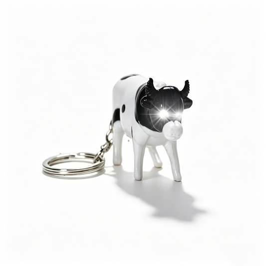 LED Light Up Cow Keychain