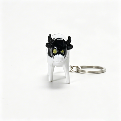 LED Light Up Cow Keychain