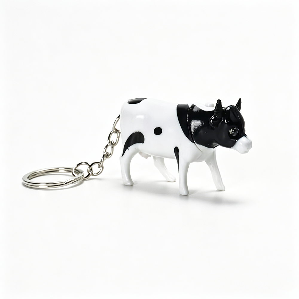 LED Light Up Cow Keychain