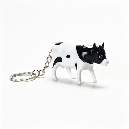 LED Light Up Cow Keychain