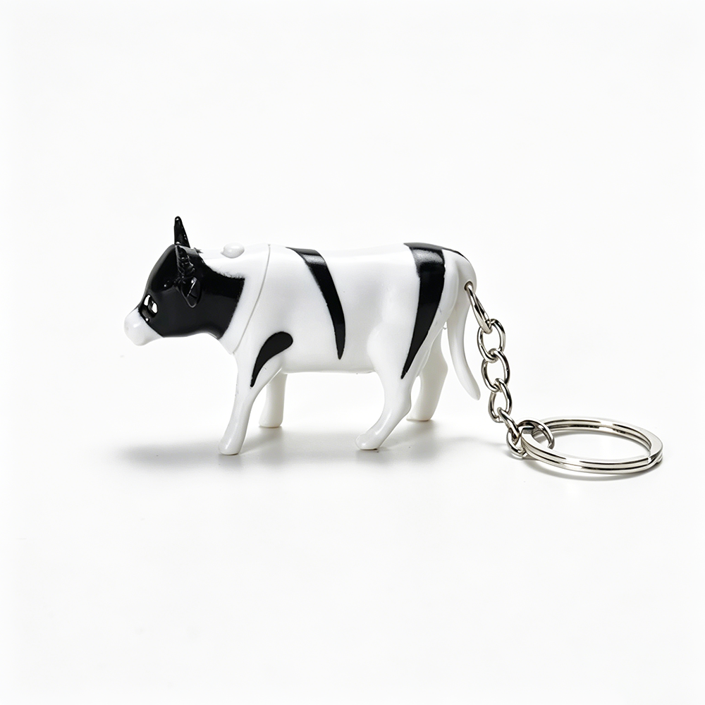 LED Light Up Cow Keychain