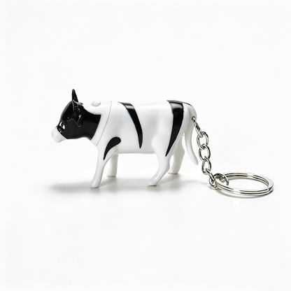 LED Light Up Cow Keychain