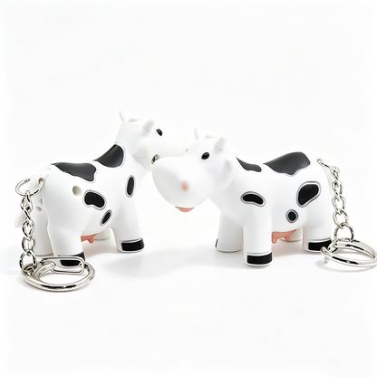 Farm Cow Light Up Keychain