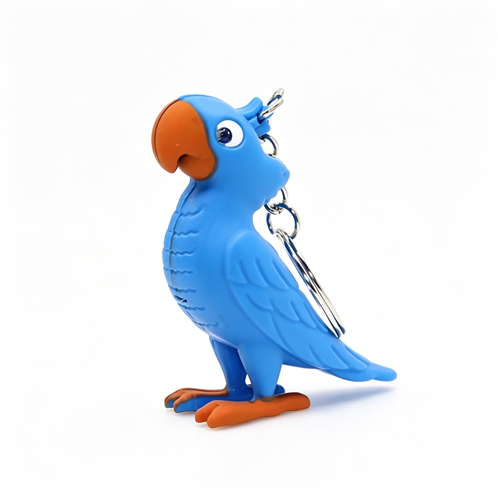 Colorful Parrot Light & Sound Keychain