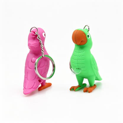 Colorful Parrot Light & Sound Keychain