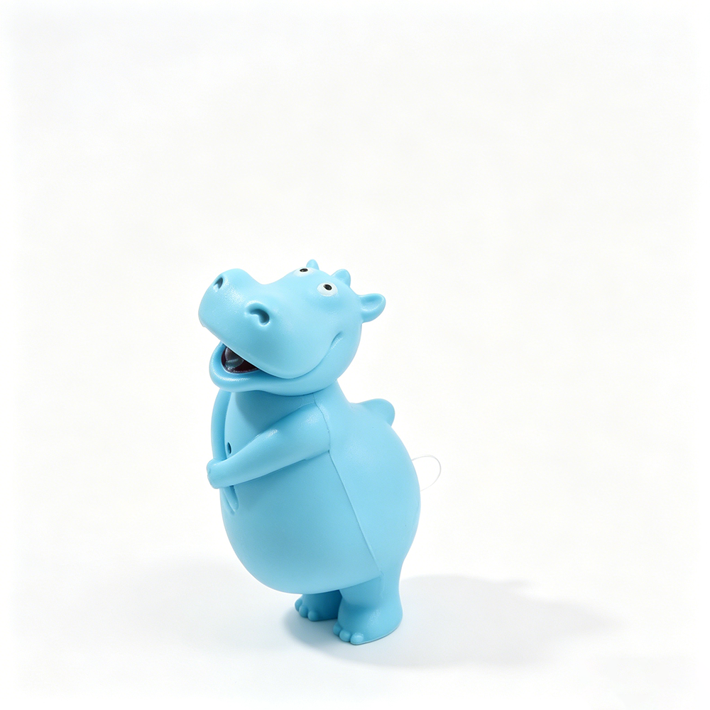 Cartoon Hippo LED Keychain