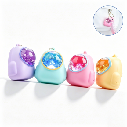 Oil-Filled Quicksand Pet Bag Keychain