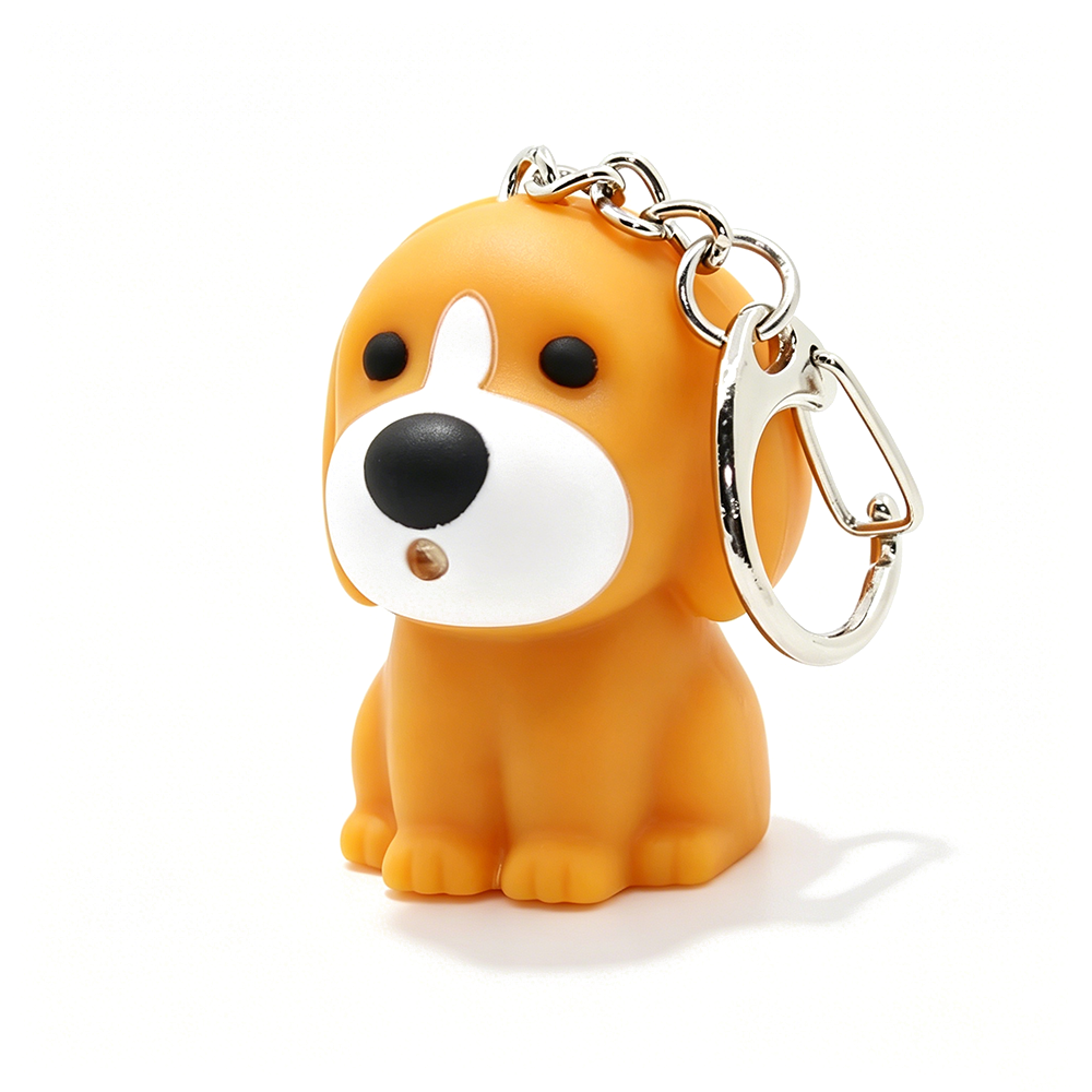 Colorful Puppy Sound Keychain