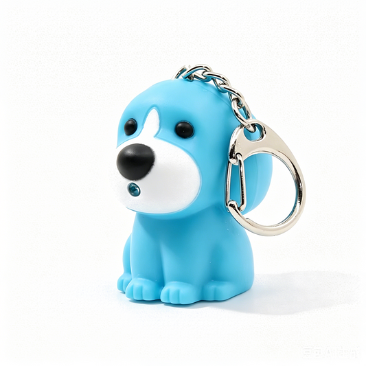 Colorful Puppy Sound Keychain