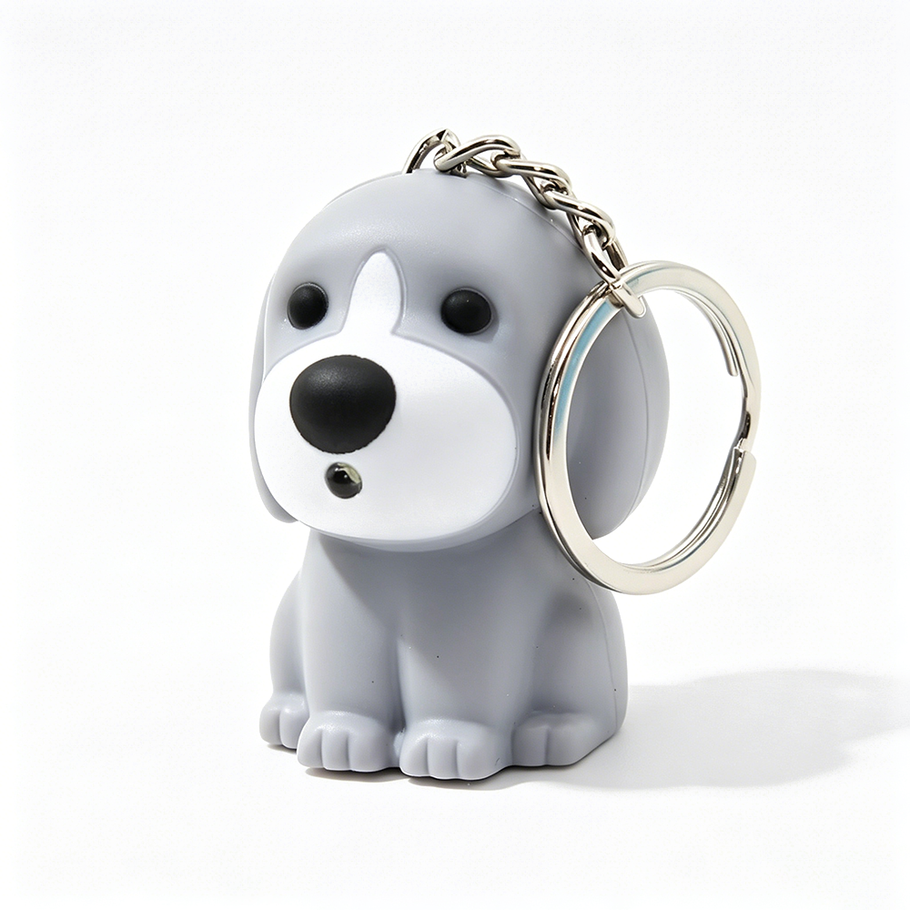 Colorful Puppy Sound Keychain