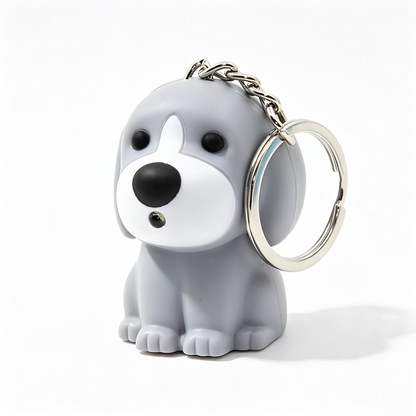 Colorful Puppy Sound Keychain