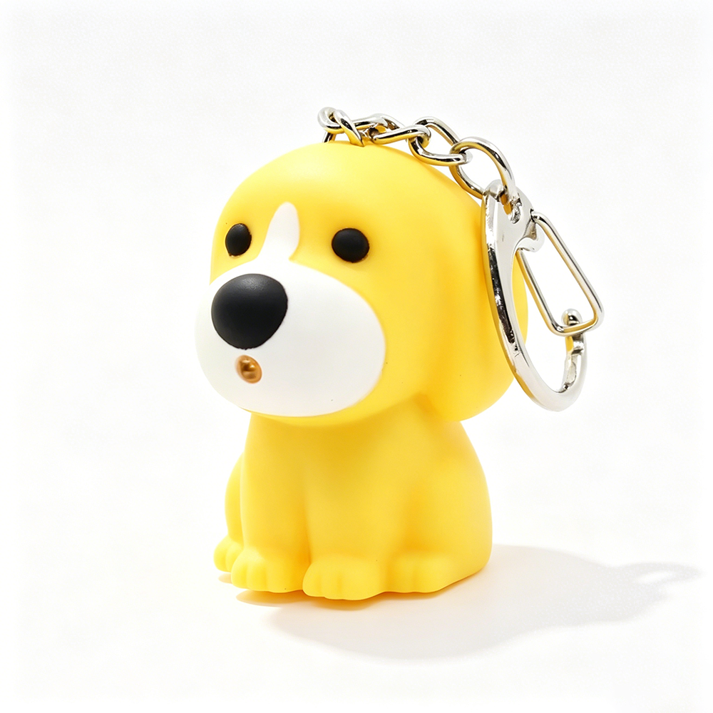Colorful Puppy Sound Keychain