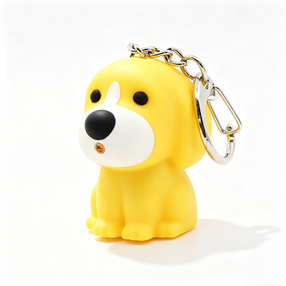 Colorful Puppy Sound Keychain