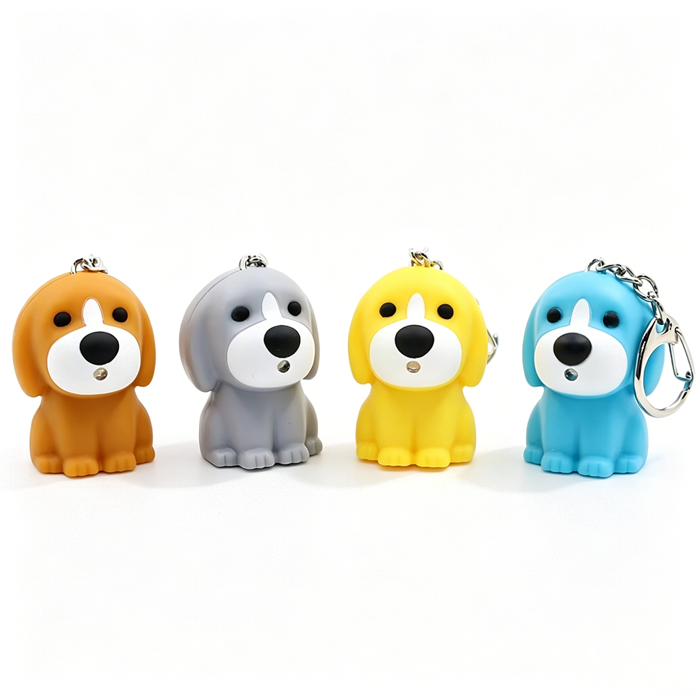 Colorful Puppy Sound Keychain