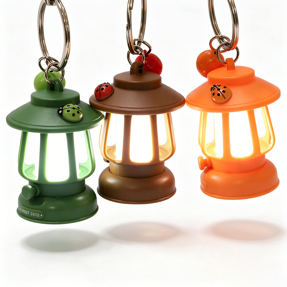Camping Mini Night Light Keychain