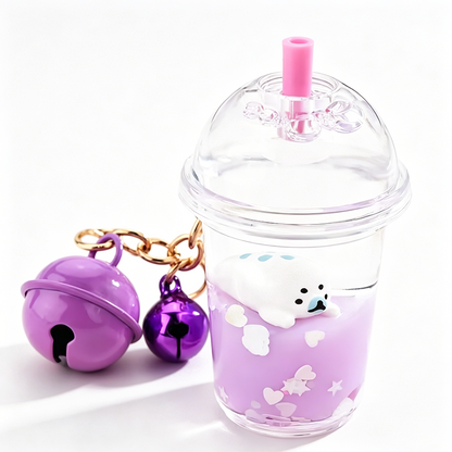 Acrylic Fish for Marine Animal Cartoon Quicksand Keychain Quick Desk Accessories Bag Pendant