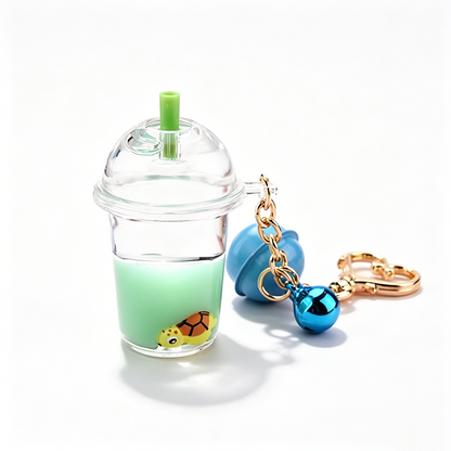 Acrylic Fish for Marine Animal Cartoon Quicksand Keychain Quick Desk Accessories Bag Pendant