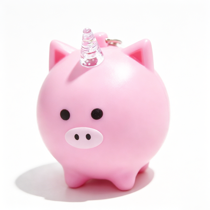 Glowing Unicorn Pig Keychain