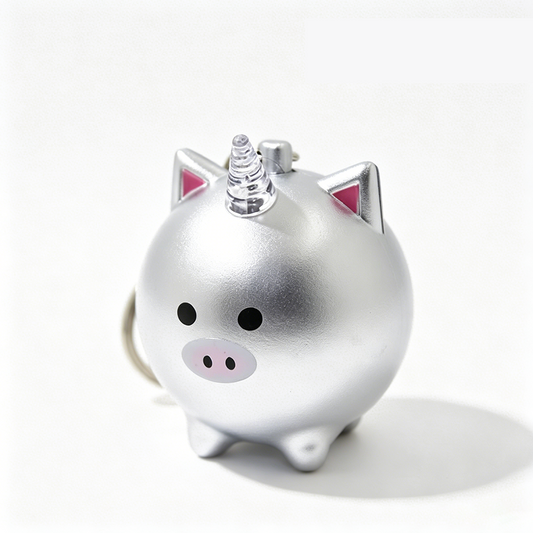 Glowing Unicorn Pig Keychain