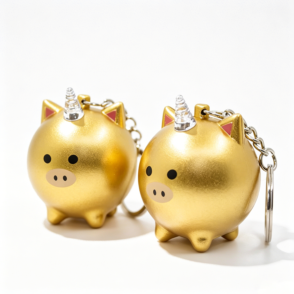 Glowing Unicorn Pig Keychain
