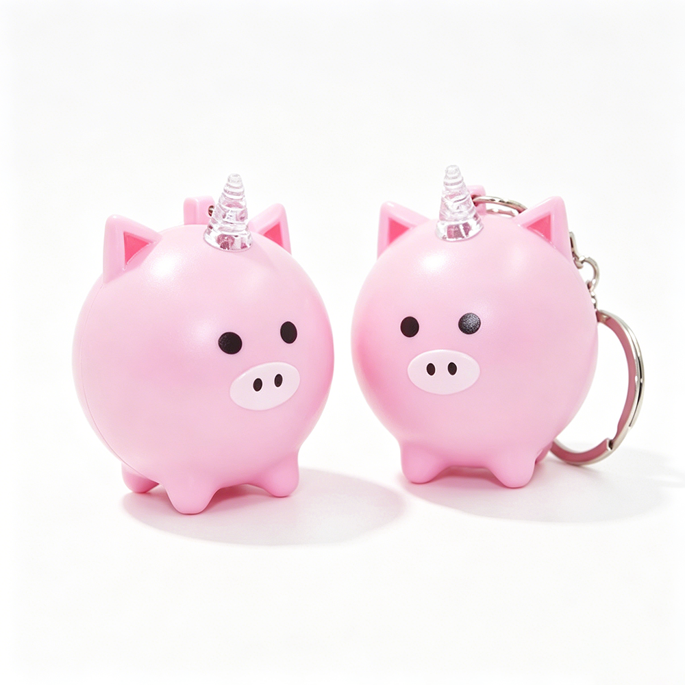 Glowing Unicorn Pig Keychain