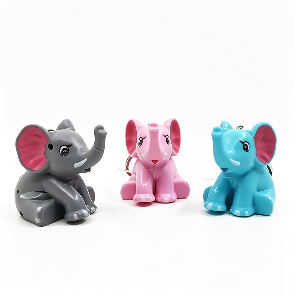 Colorful Elephant LED Keychain