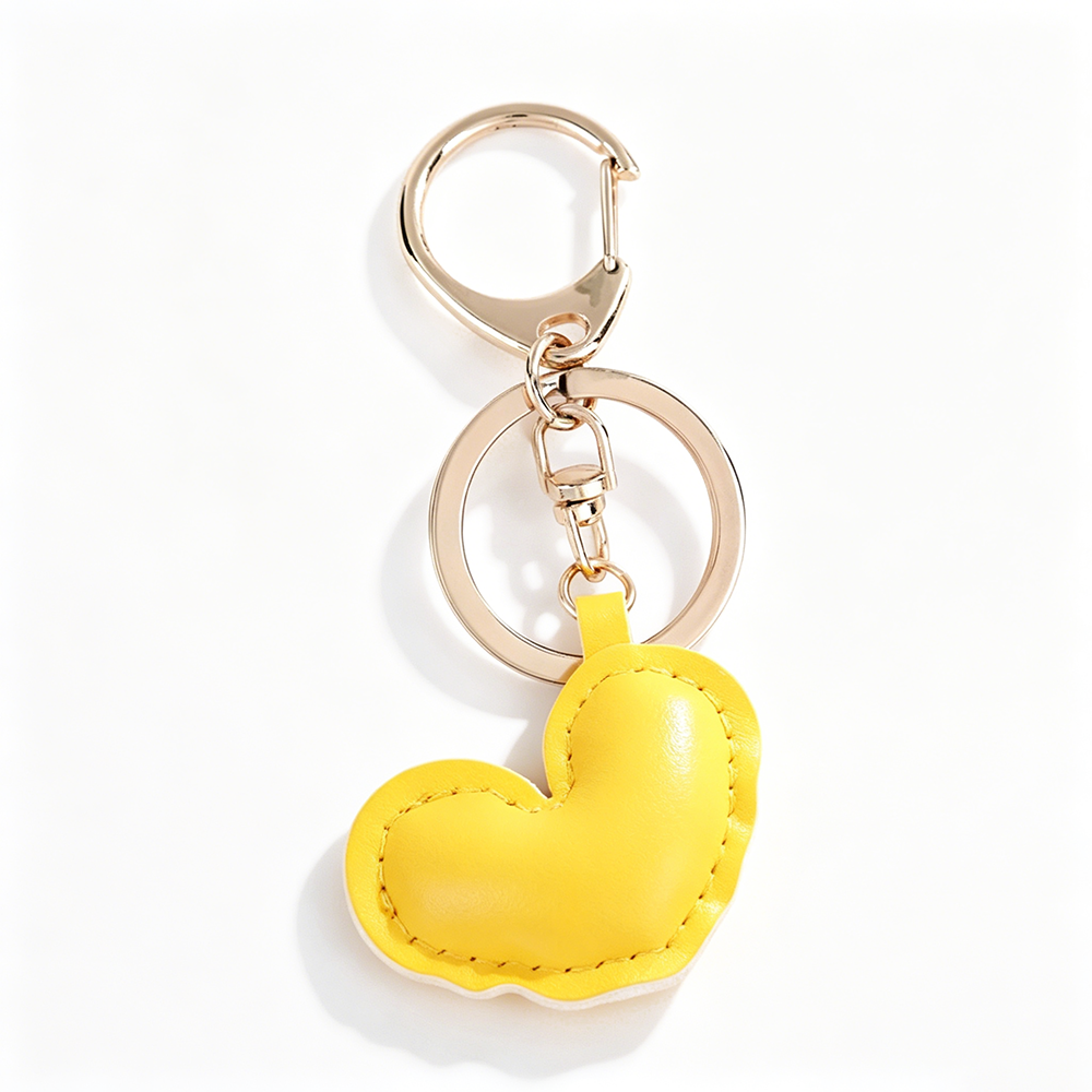 PU Leather Heart Keychain