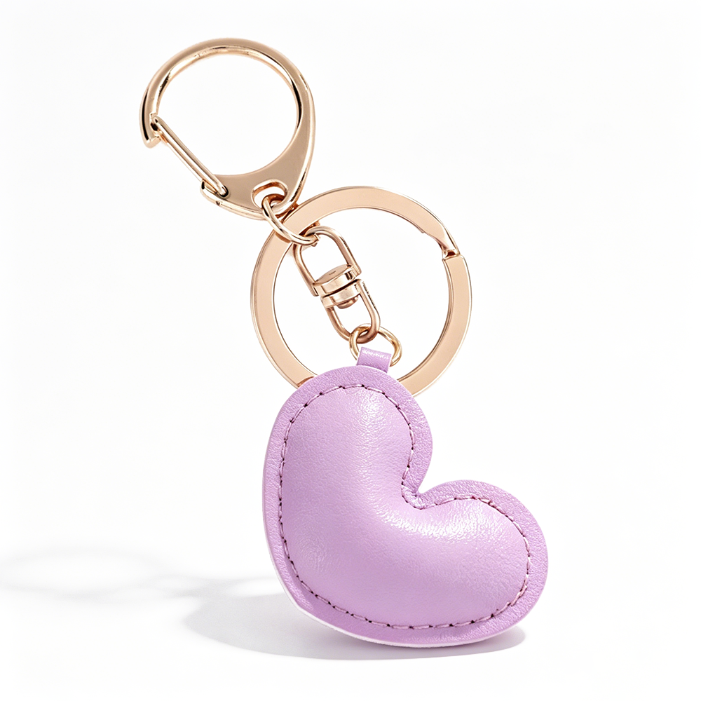 PU Leather Heart Keychain