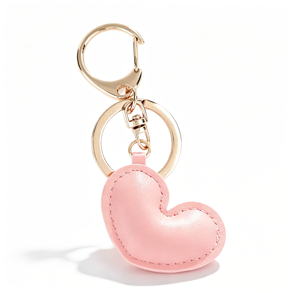 PU Leather Heart Keychain