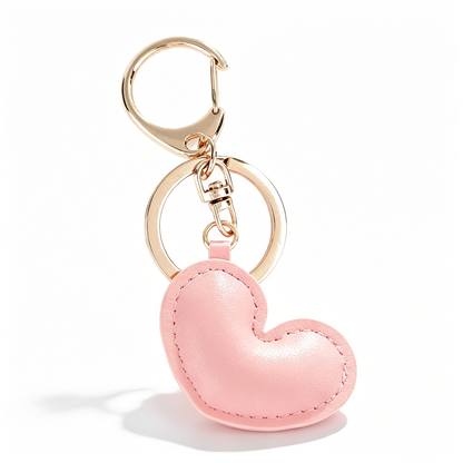PU Leather Heart Keychain