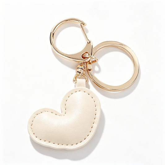 PU Leather Heart Keychain