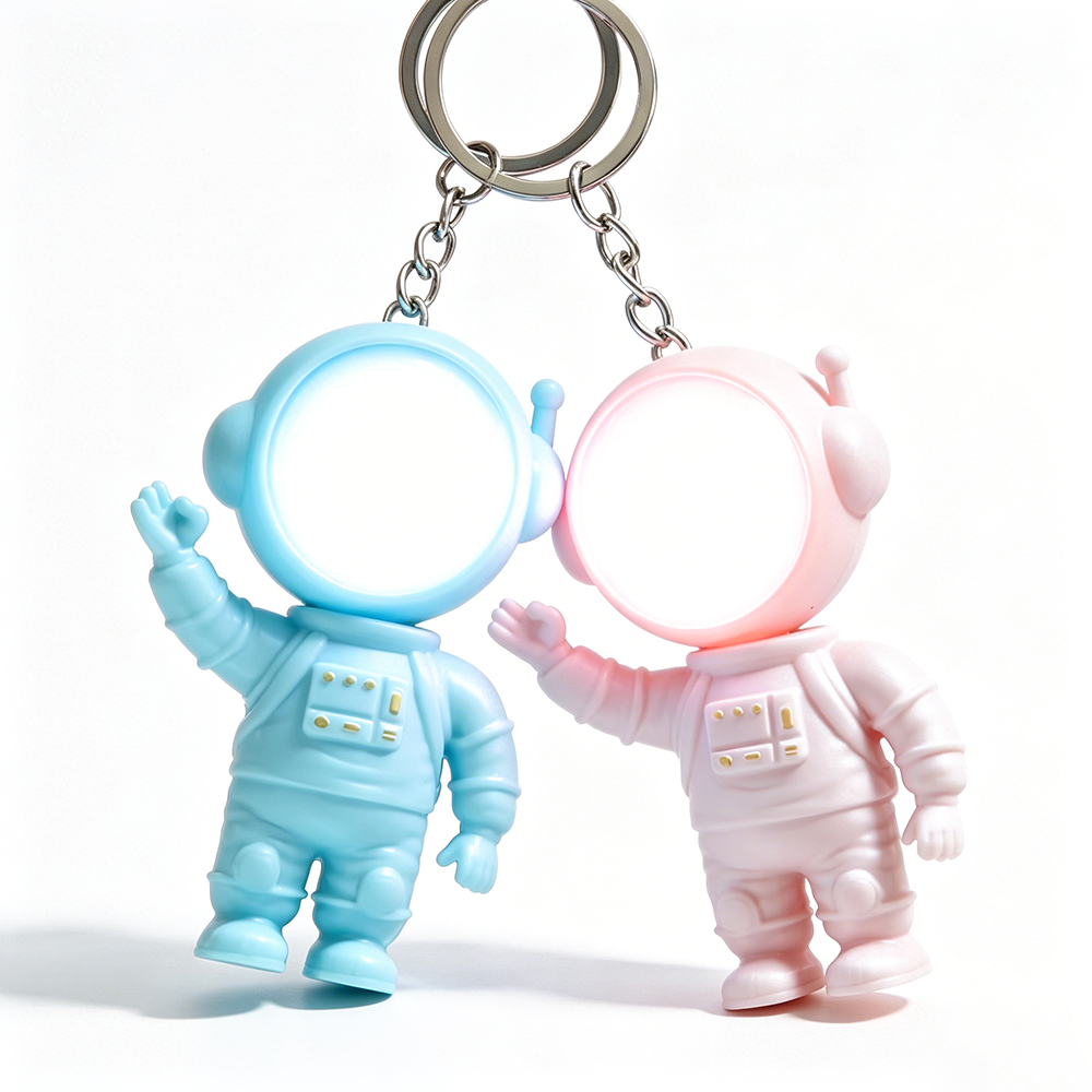 Colorful Astronaut Night Light Keychain