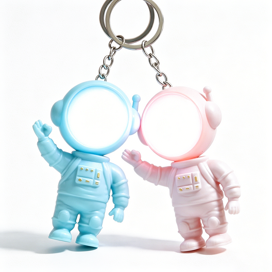 Colorful Astronaut Night Light Keychain