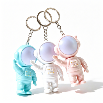 Colorful Astronaut Night Light Keychain