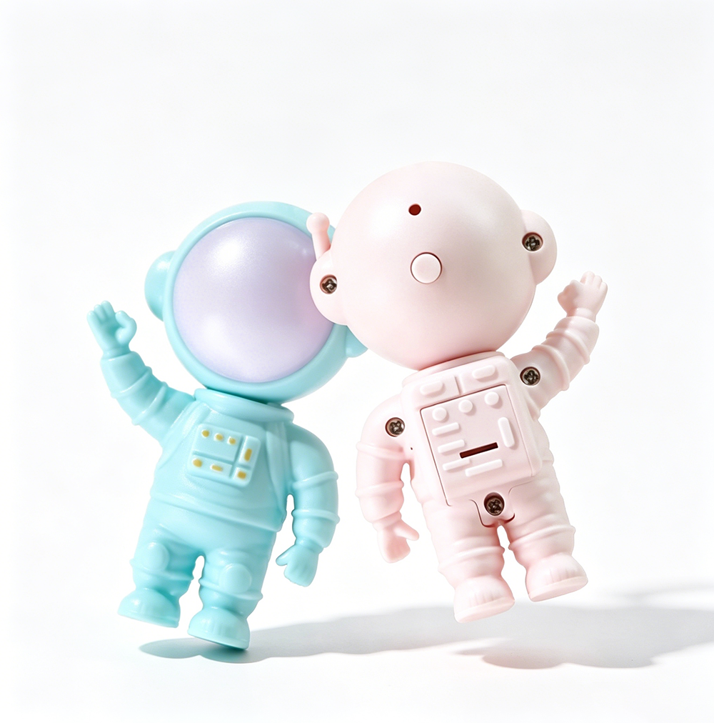 Colorful Astronaut Night Light Keychain